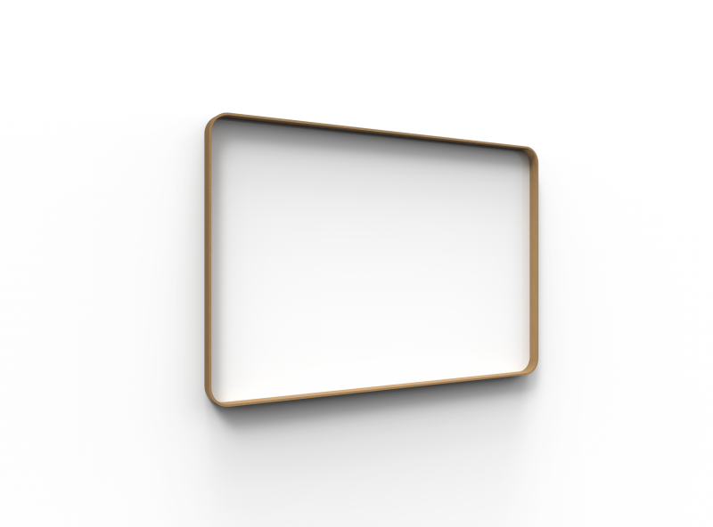 Lintex Frame Wall glastavle med egetræsramme 150x100cm Pure, hvid