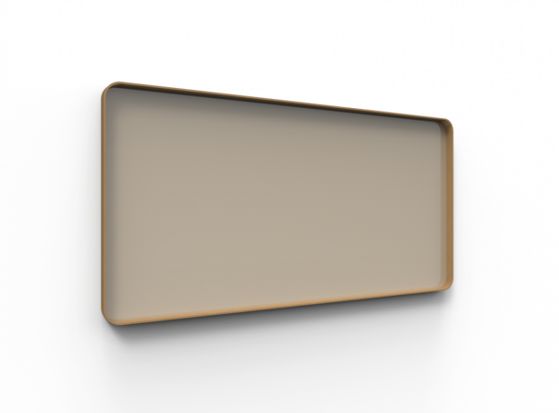 Lintex Frame Wall glastavle med egetræsramme 200x100cm Cozy, brun