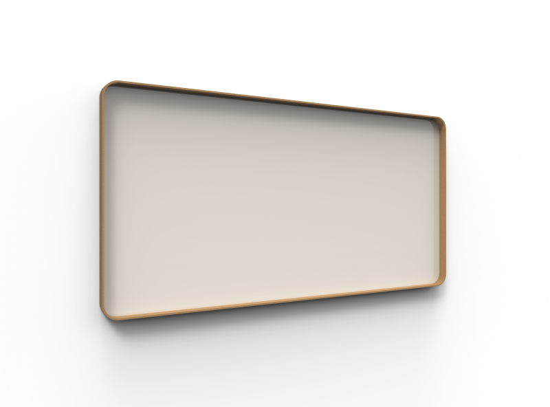Lintex Frame Wall glastavle med egetræsramme 200x100cm Lazy, lys brun