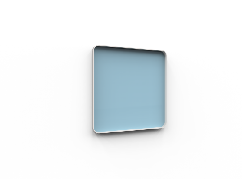 Lintex Frame Wall glastavle med grå ramme 100x100cm Calm, lys blå