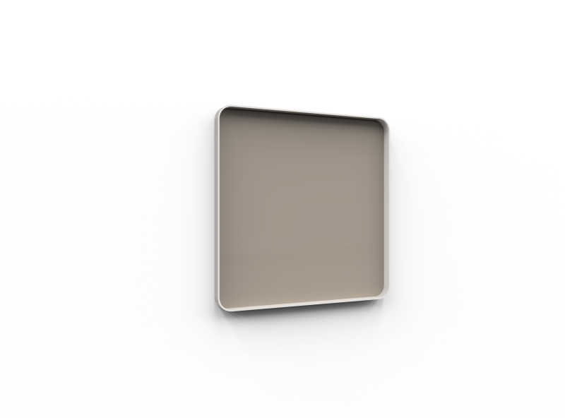 Lintex Frame Wall glastavle med grå ramme 100x100cm Cozy, brun