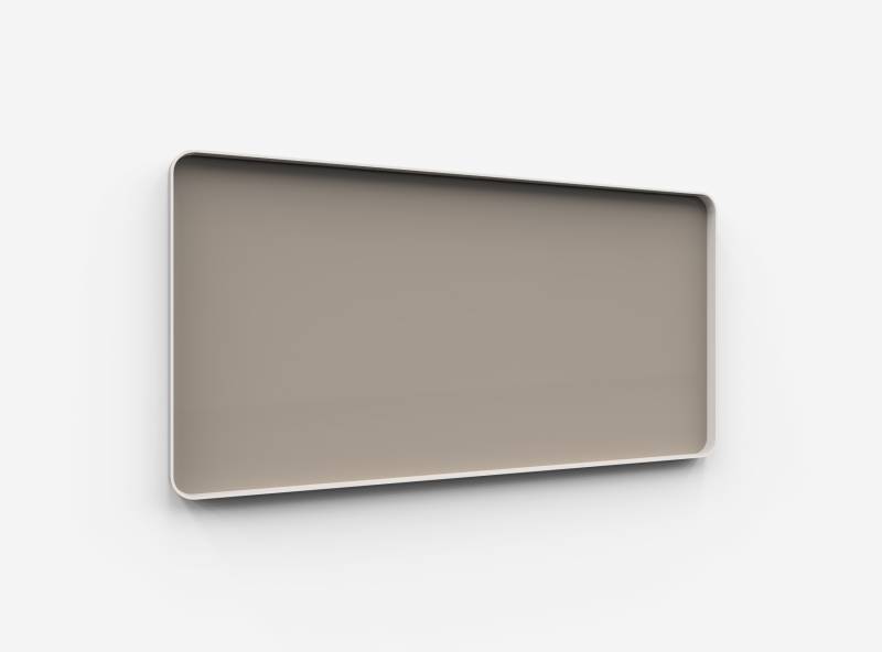 Lintex Frame Wall glastavle med grå ramme 200x100cm Cozy, brun