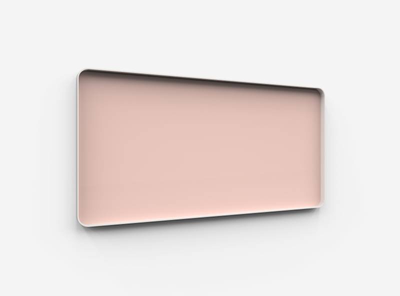 Lintex Frame glastavle med grå ramme 200x100cm Naive, rosa