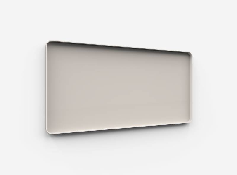 Lintex Frame Wall glastavle med grå ramme 200x100cm Warm, grå