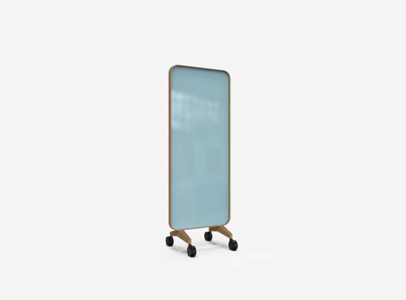 Lintex Frame Mobile glastavle 75x196cm med egetræsramme Calm, lys blå