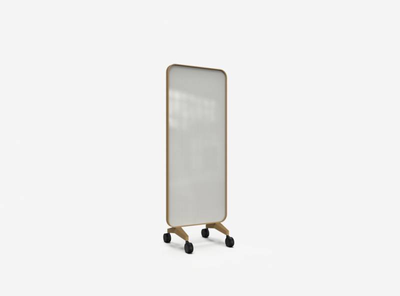 Lintex Frame Mobile glastavle 75x196cm med egetræsramme Shy, lys grå