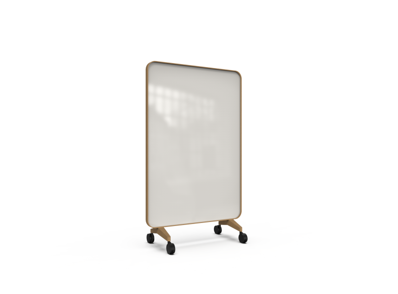 Lintex Frame Mobile glastavle 120x196cm med egetræsramme Soft, lys beige