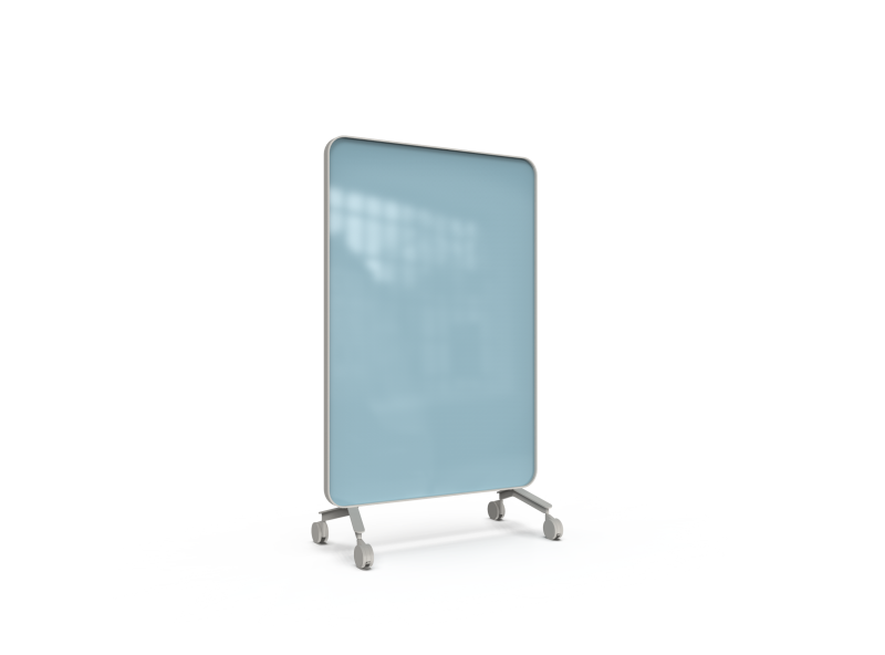 Lintex Frame Mobile glastavle 120x196cm med grå ramme Calm, lys blå
