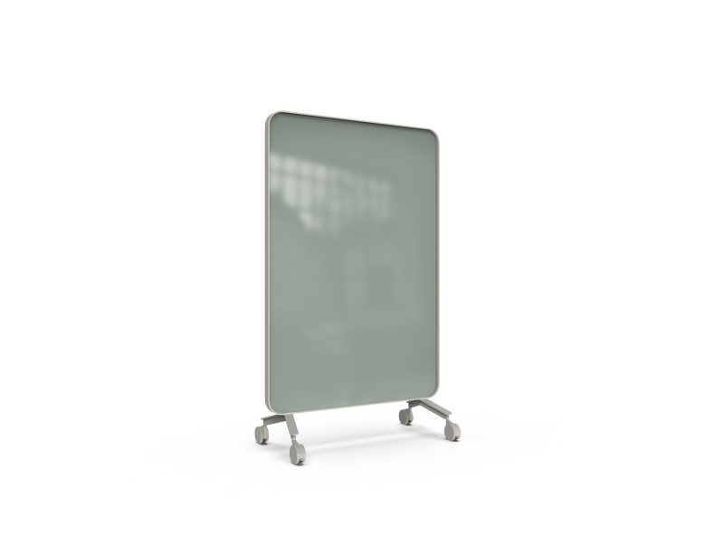 Lintex Frame Mobile glastavle 120x196cm med grå ramme Frank, grågrøn