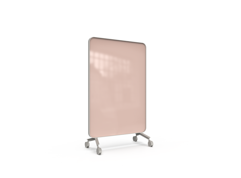Lintex Frame Mobile glastavle 120x196cm med grå ramme Naive, rosa