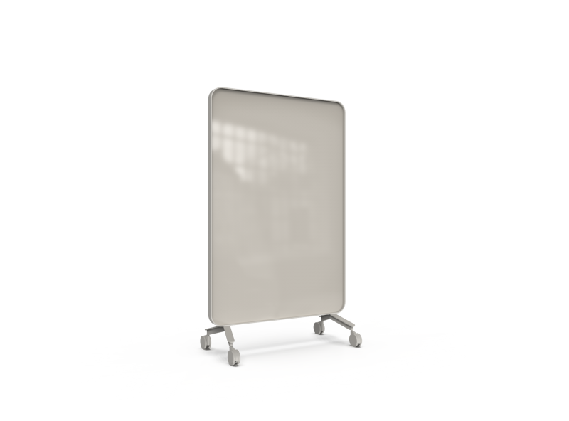 Lintex Frame Mobile glastavle 120x196cm med grå ramme Shy, lys grå