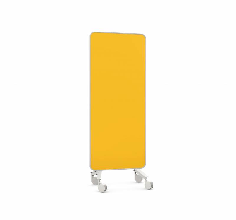 Lintex Frame Mobile Silk glastavle 75x196cm med grå ramme Bright, gul