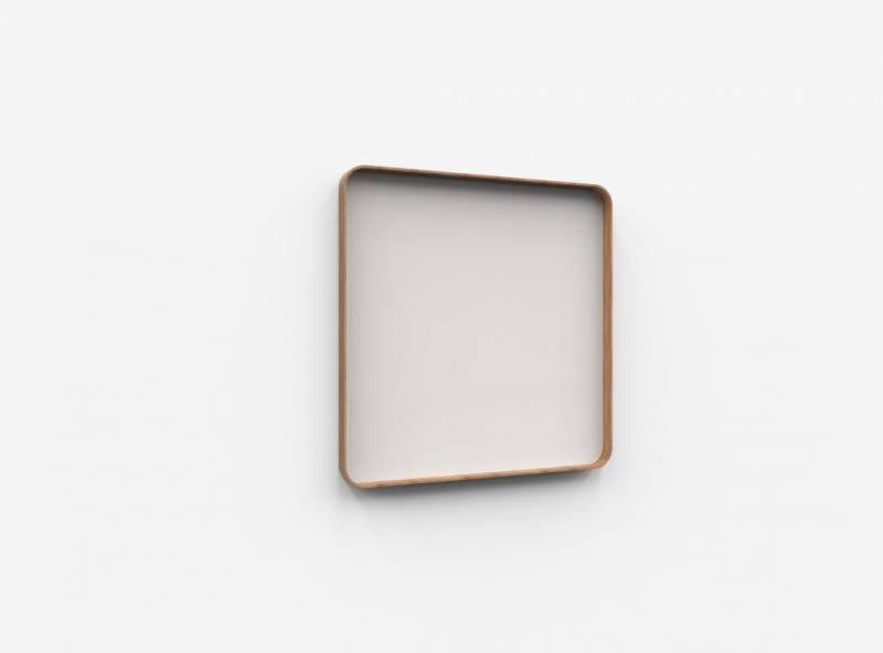 Lintex Frame Wall Silk glastavle med egetræsramme 100x100cm Soft, lys beige