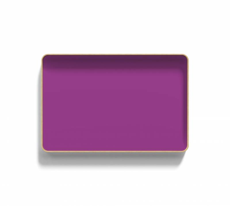 Lintex Frame Wall Silk glastavle med egetræsramme 150x100cm Vivid, violet