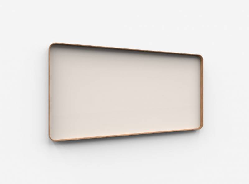 Lintex Frame Wall Silk glastavle med egetræsramme 200x100cm Lazy, lys brun