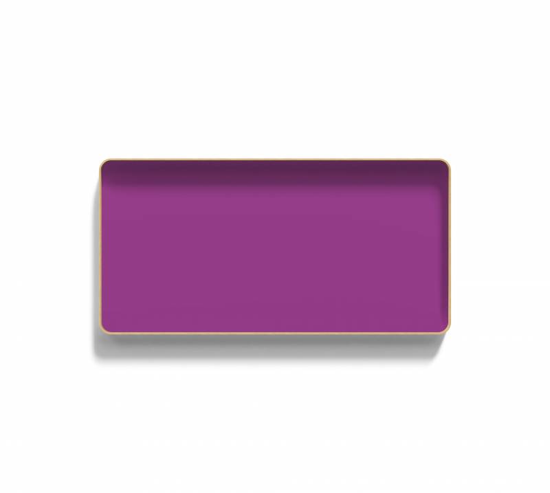 Lintex Frame Wall Silk glastavle med egetræsramme 200x100cm Vivid, violet