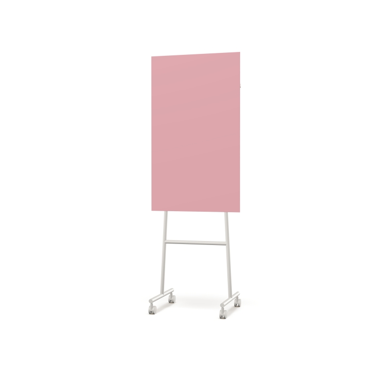 Lintex Mono Silk mobile glastavle 70x196cm med gr&aring;t stativ Blush, lyser&oslash;d