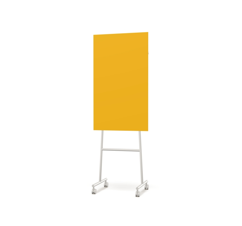 Lintex Mono Silk mobile glastavle 70x196cm med gr&aring;t stativ Bright, gul