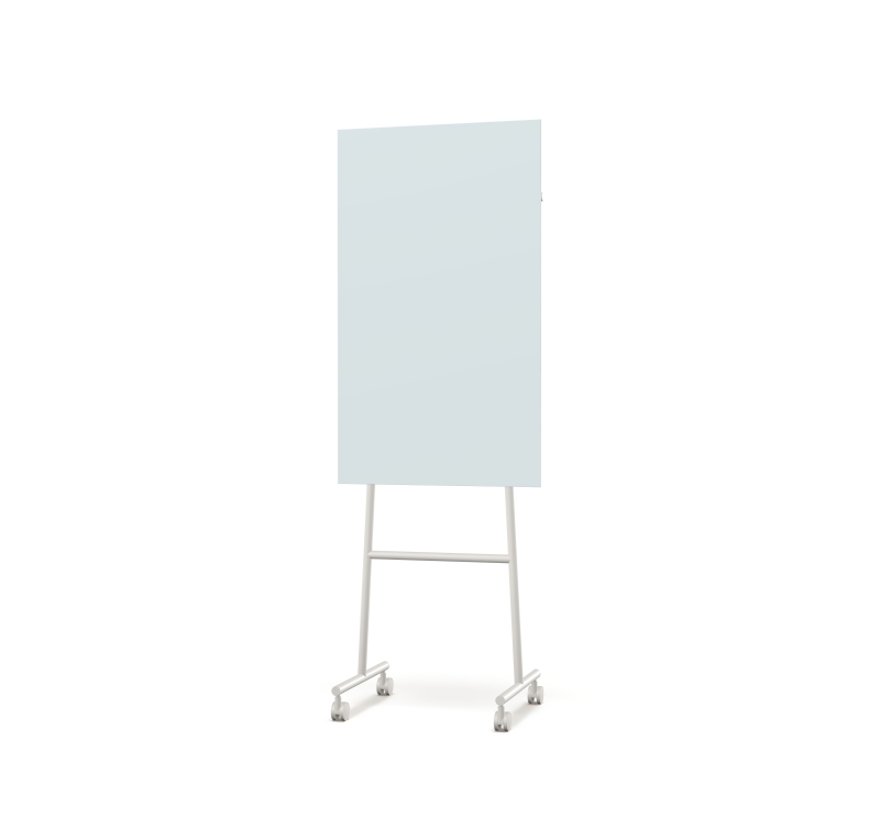 Lintex Mono Silk mobile glastavle 70x196cm med gr&aring;t stativ Crisp, duebl&aring;