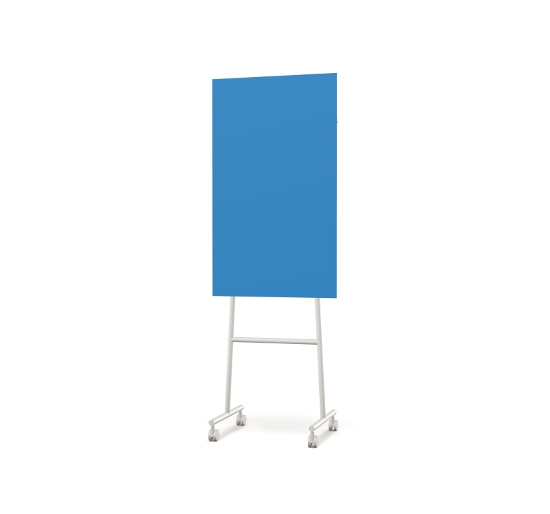Lintex Mono Silk mobile glastavle 70x196cm med gr&aring;t stativ Daring, bl&aring;