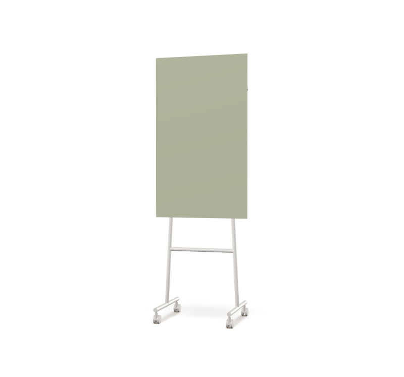 Lintex Mono Silk mobile glastavle 70x196cm med gr&aring;t stativ Fair, lys gr&oslash;n