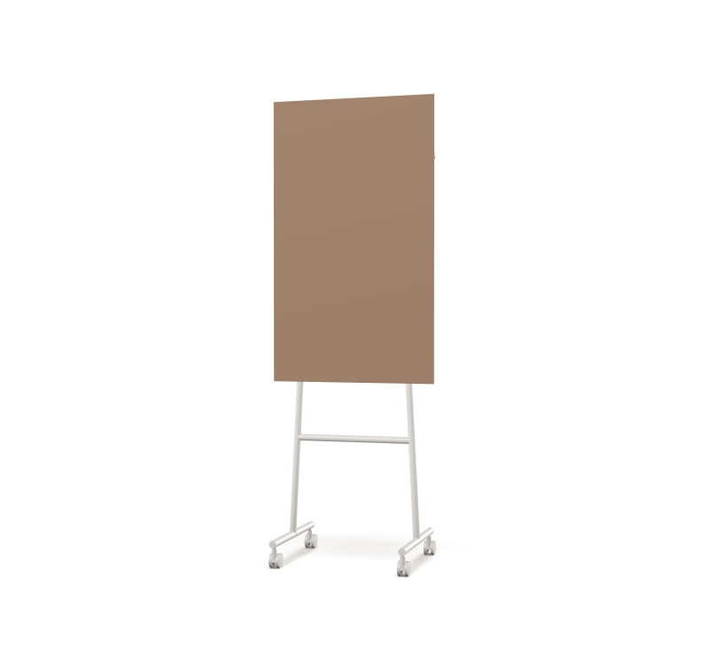 Lintex Mono Silk mobile glastavle 70x196cm med gr&aring;t stativ Humble, mokka