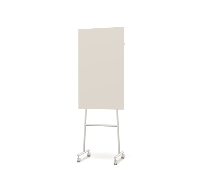 Lintex Mono Silk mobile glastavle 70x196cm med gr&aring;t stativ Lazy, lys brun