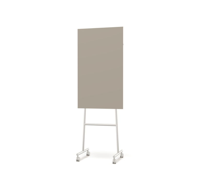 Lintex Mono Silk mobile glastavle 70x196cm med gr&aring;t stativ Lonely, m&oslash;rk brun