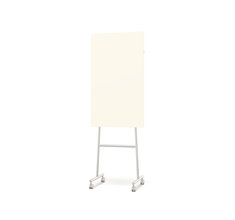 Lintex Mono Silk mobile glastavle 70x196cm med gr&aring;t stativ Pale, r&aring;hvid