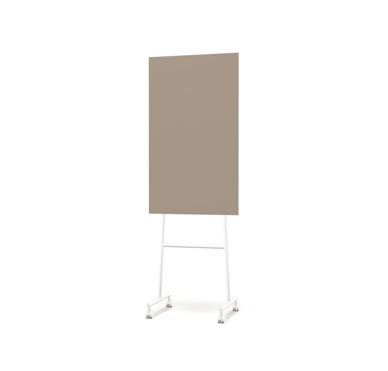 Lintex Mono Silk mobile glastavle 70x196cm med hvid stativ Cozy, brun