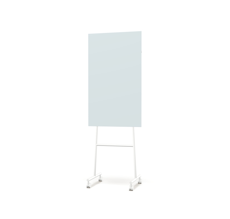 Lintex Mono Silk mobile glastavle 70x196cm med hvid stativ Crisp, duebl&aring;