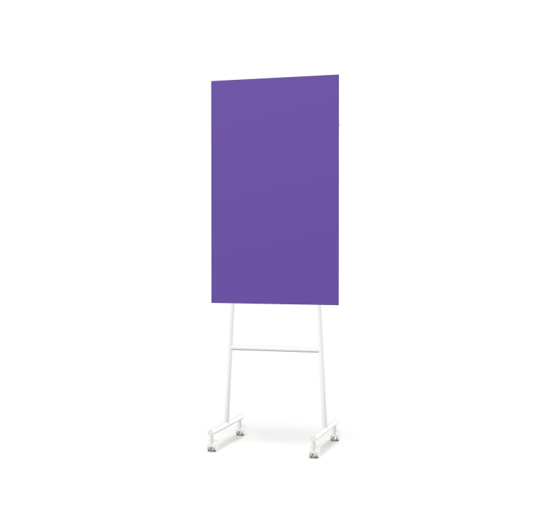 Lintex Mono Silk mobile glastavle 70x196cm med hvid stativ Dreamy, lilla