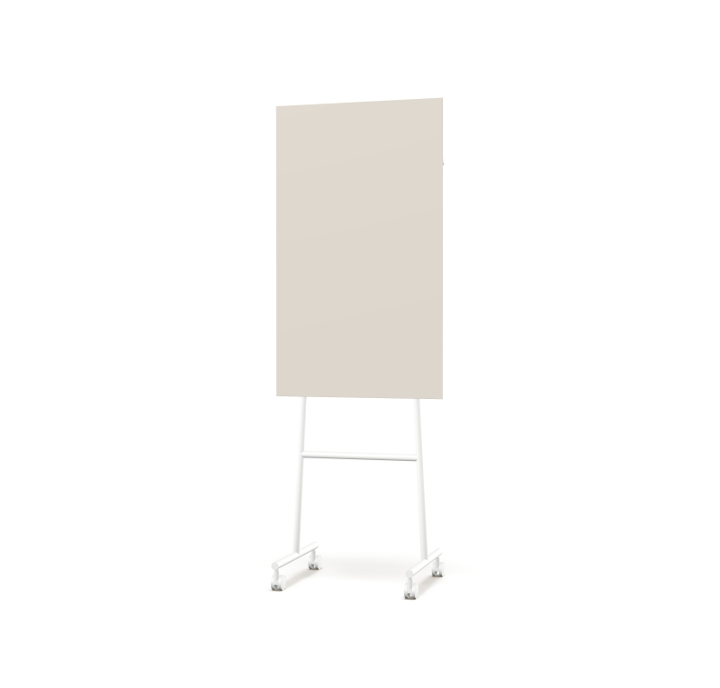 Lintex Mono Silk mobile glastavle 70x196cm med hvid stativ Lazy, lys brun