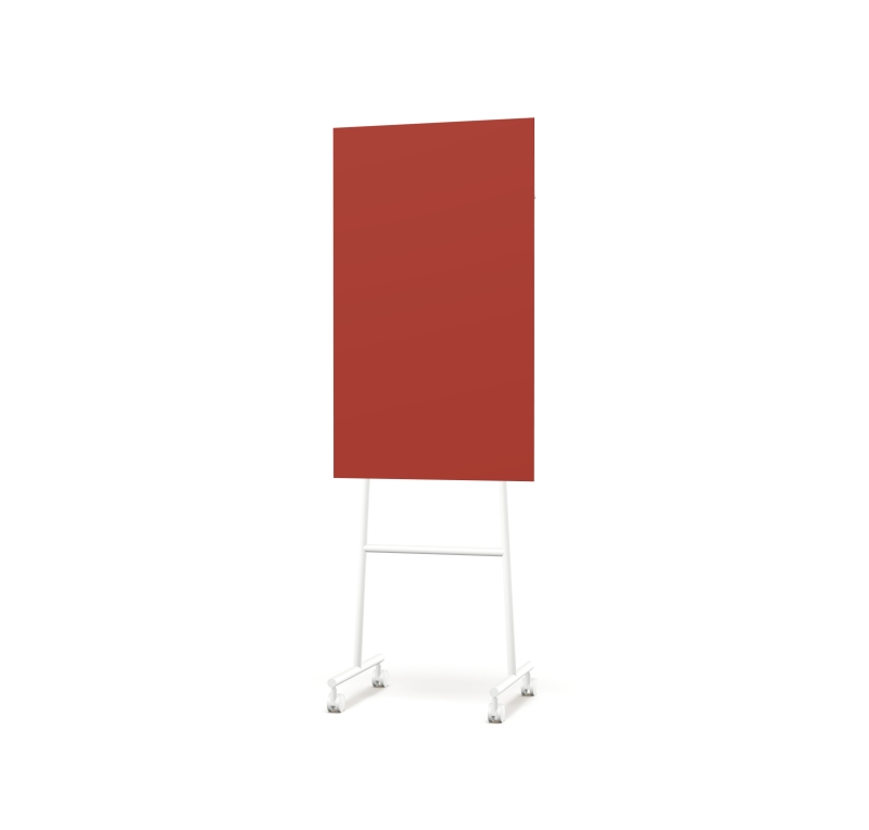 Lintex Mono Silk mobile glastavle 70x196cm med hvid stativ Loving, rustr&oslash;d