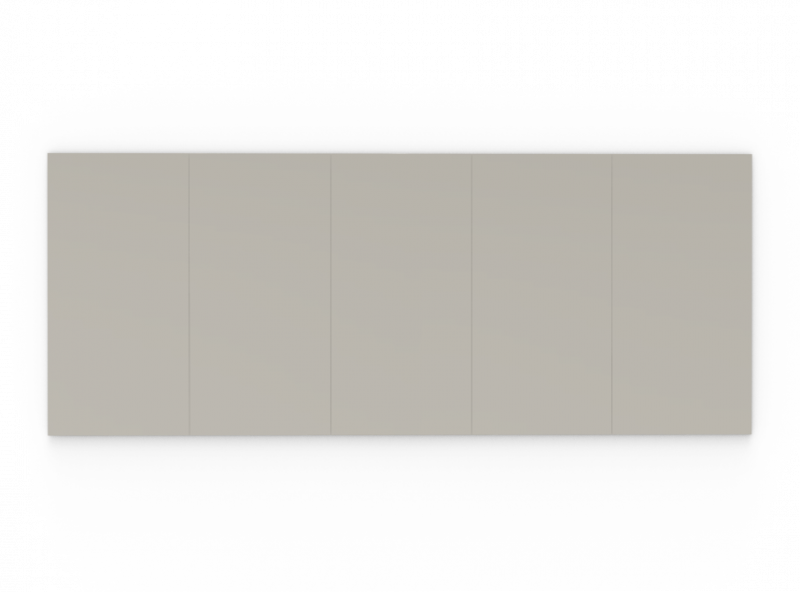 Lintex Mood Spaces glastavle 500x200cm Shy, lys grå