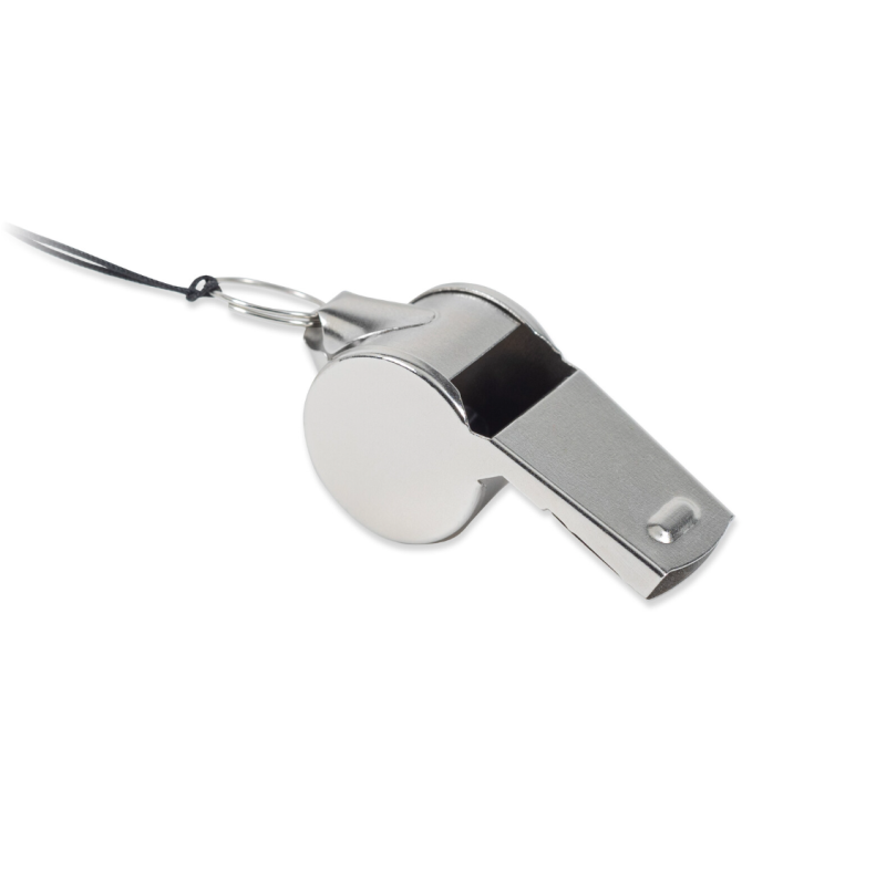 Metal fl&oslash;jte Xiula med lanyard s&oslash;lv