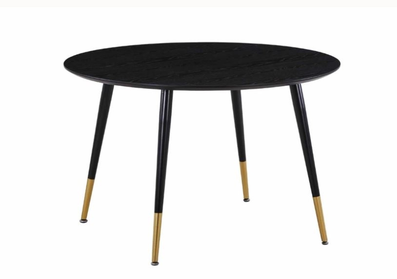 Dipp spisebord &Oslash;115cm MDF sort og guld