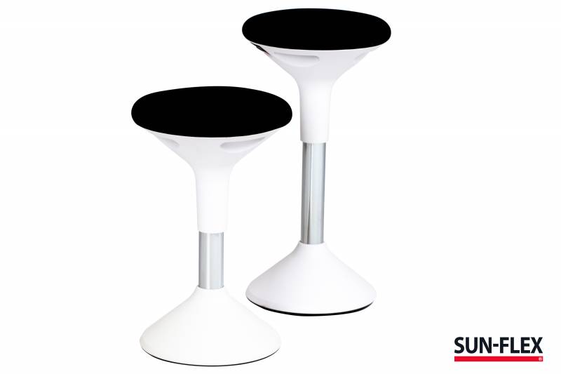 Sun-Flex Active justerbar ståstol hvid og sort