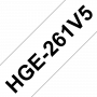 Brother-labeltape-HGe-261V5-36mm-sort-paa-hvid