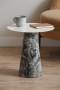 Leitmotiv-Mosaic-Marble-High-sidebord-40x42cm-hvid-2