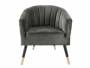 Leitmotiv-Royal-loungestol-med-velvet-stof-graa