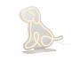 Leitmotiv-neonlys-Sitting-Dog-278x30cm-gul