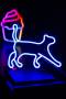 Leitmotiv-neonlys-Walking-Cat-27x31cm-blaa-1