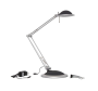 MAULbusiness-LED-skrivebordslampe-med-fod-og-klemme-soelv