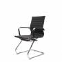 Office-gaestestol-i-sort-kunstlaeder-med-krom-stel