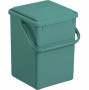 Rotho-Bio-affaldsspand-225x23x27cm-9l-plast-med-lufttaet-laag-moerkegroen