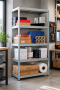 StelCon-staalreol-med-5-kraftige-MDF-hylder-180x90x45cm-staal-1