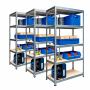 Stelcon-lagerreoler-med-5-hylder-saet-a-3-stk