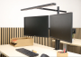 Unilux-Pack-ELITE-Lumino-monitorarm-dobbelt-med-lampe