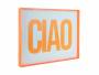Vaegdekoration-Ciao-41x31x3cm-akryl-orange